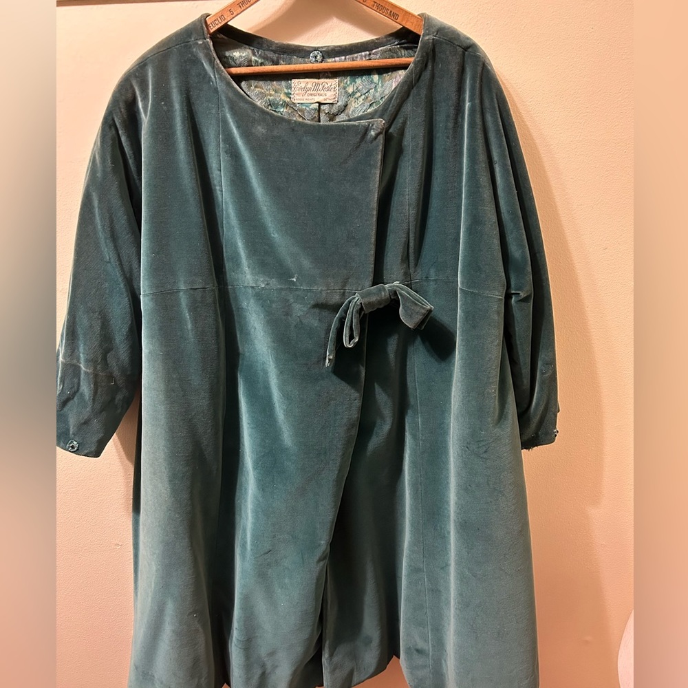 Beautiful Evelyn M Foster Velvet long Coat.